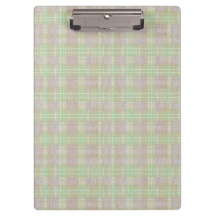 Carpeta De Pinza Plaid de Salvia Neutral Desgastada