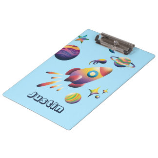 Carpeta De Pinza Planetas del Espacio Coloridos Personalizados Regr