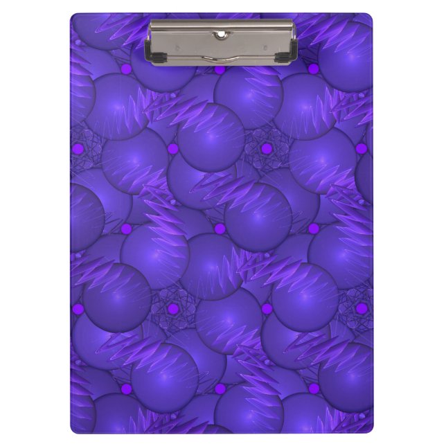 Carpeta De Pinza Planetas morados y relámpagos (Anverso)