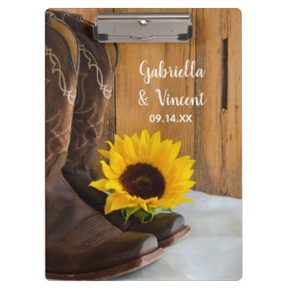 Carpeta De Pinza Planificación del Boda occidental del girasol del