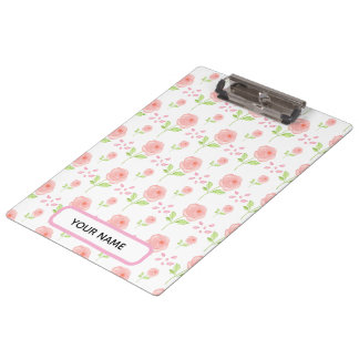 Carpeta De Pinza Planificador de patrón floral botánico acuarela