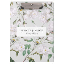 Planificador de rosas blancas antiguas