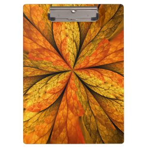 Carpeta De Pinza Planta de otoño, hoja de arte fractal abstracta mo