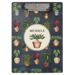 Carpeta De Pinza Plantas de acuarela Protegidas Terracotta Pots Rús