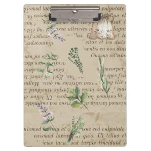 Carpeta De Pinza Plantas retro de Guay y hierba Rustic con diseño d