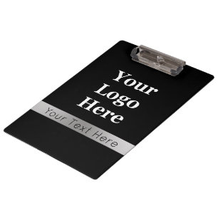 Carpeta De Pinza Plantilla de texto de logotipo de Business Black a