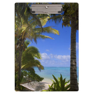 Carpeta De Pinza Playa bordeada de palmeras Islas Cook 2