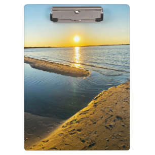 Carpeta De Pinza Playa Jones Beach Nueva York NY LI Atardecer