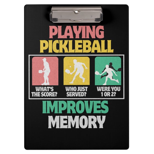 Carpeta De Pinza Playing Pickleball Improves Memory (Anverso)