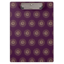 Plum | Golden Zinnia Flower Medallions