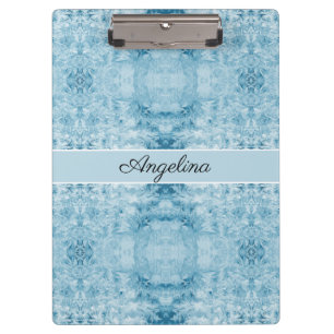 Carpeta De Pinza Pluma azul cristalina estilo de oficina personaliz