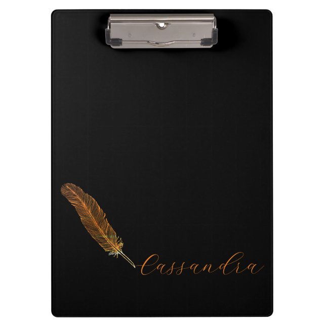 Carpeta De Pinza Pluma Quill personalizada (Anverso)