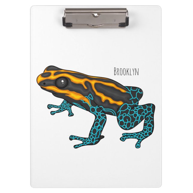 Carpeta De Pinza Poison dart frog cartoon illustration  (Anverso)