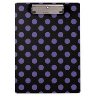 Carpeta De Pinza Polka ultravioleta sobre negro