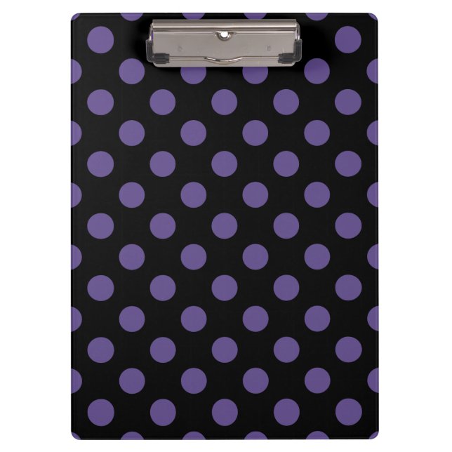 Carpeta De Pinza Polka ultravioleta sobre negro (Anverso)