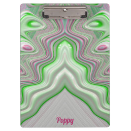 Carpeta De Pinza ¡POPPY ~ PASTEL 3D! GLOSSIA rosa, verde y blanca