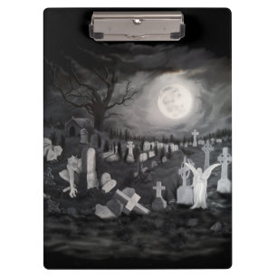 Carpeta De Pinza Por la noche en el cementerio - Ángel con el diabl