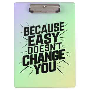 Carpeta De Pinza Porque Fácil no cambia tu motivación diciendo
