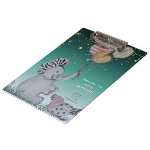 Carpeta De Pinza Portada de elefante Eleze & Polka Hen