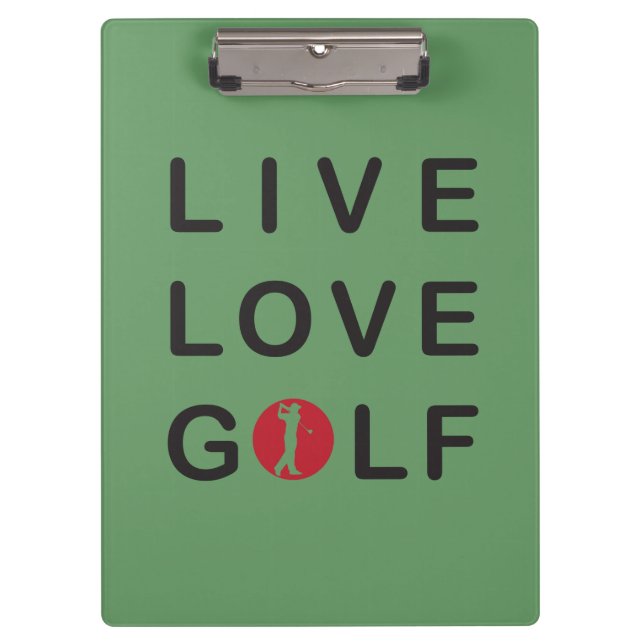 Carpeta De Pinza Portafolios de golf de amor directo (Anverso)