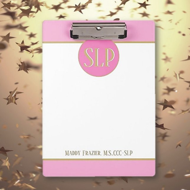 Carpeta De Pinza ¡Portapapeles personalizado SLP (patólogo de voz)! (Subido por el creador)