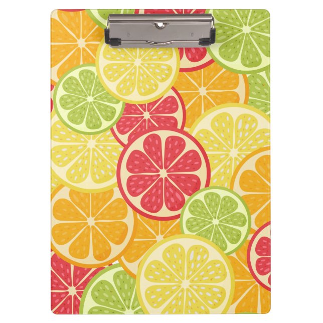 Carpeta De Pinza Portátil Citrus personalizado (Anverso)