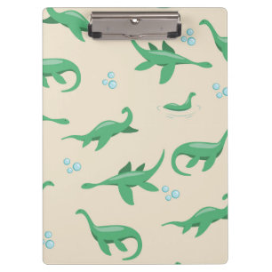 Carpeta De Pinza Portátil Cute Cryptid Loch Ness Monster