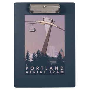 Carpeta De Pinza Portland, escena de la tranvía de OregonAerial