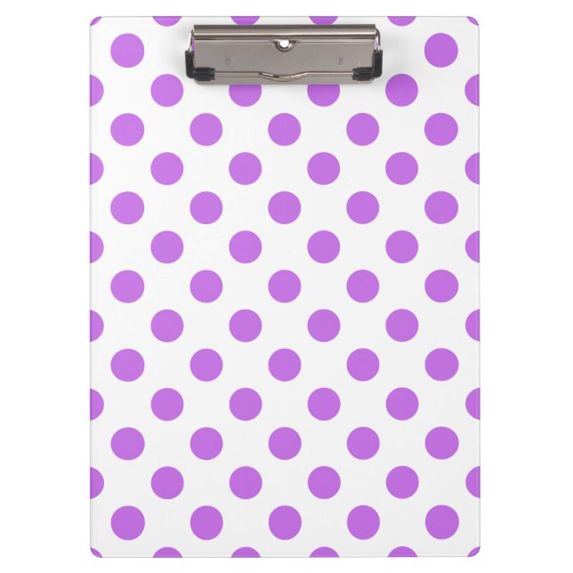Carpeta De Pinza Pos de Lilac y de polka blanca (Anverso)