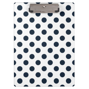 Carpeta De Pinza Pos de polka azul marino oscuro