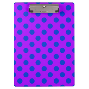 Carpeta De Pinza Pos de polka azul sobre morado