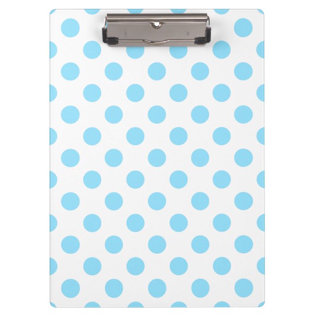 Carpeta De Pinza Pos de polka azul y blanco (Anverso)
