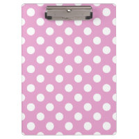 Pos de polka blanca en rosa pálido
