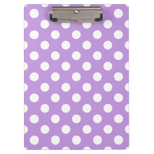 Carpeta De Pinza Pos de polka blanca sobre lila