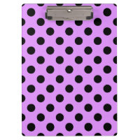 Pos de polka negra en lila