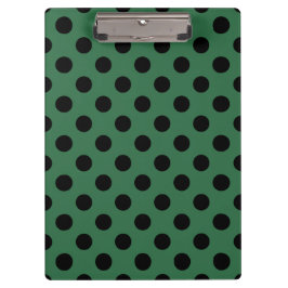Carpeta De Pinza Pos de polka negra en verde gelatina