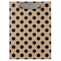 Pos de polka negro en beige