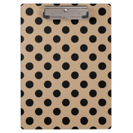 Carpeta De Pinza Pos de polka negro en beige