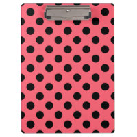 Pos de polka negro sobre el coral