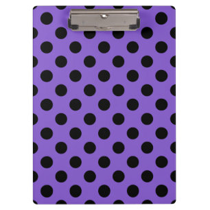 Carpeta De Pinza Pos de polka negro sobre lavanda