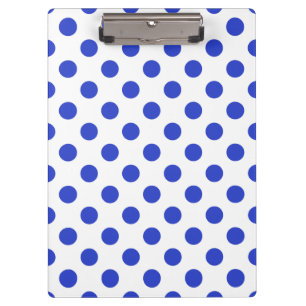 Carpeta De Pinza Pos reales de polka azul