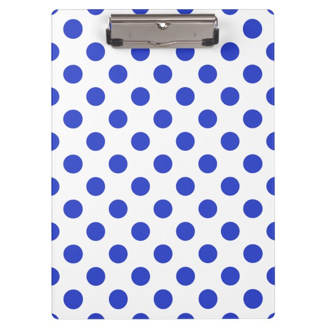 Carpeta De Pinza Pos reales de polka azul (Anverso)