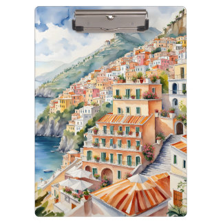Carpeta De Pinza Positano: Acuarela Encanta la Costa Amalfitana de