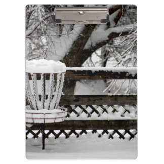 Carpeta De Pinza Poste de la meta del golf del disco en nieve