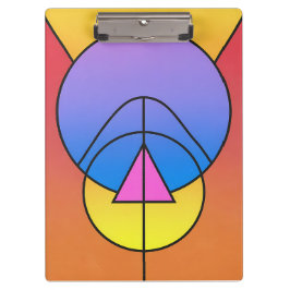 Carpeta De Pinza Póster abstracto geométrico de círculos y líneas c
