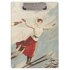 Carpeta De Pinza Poster de esquí francés Chamonix Mont Blanc Vintag