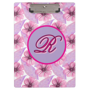 Carpeta De Pinza Póster de patrón floral de acuarela personalizado