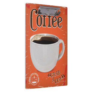 Carpeta De Pinza Poster de publicidad de café de época