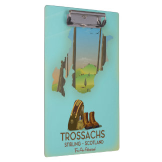 Carpeta De Pinza Poster de senderismo de Trossachs Stirling Scotlan