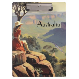 Carpeta De Pinza Poster de Viajes Vintage Cañón Australia